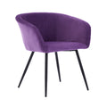 Ts Stripe Dinding Chair Purple Velvet