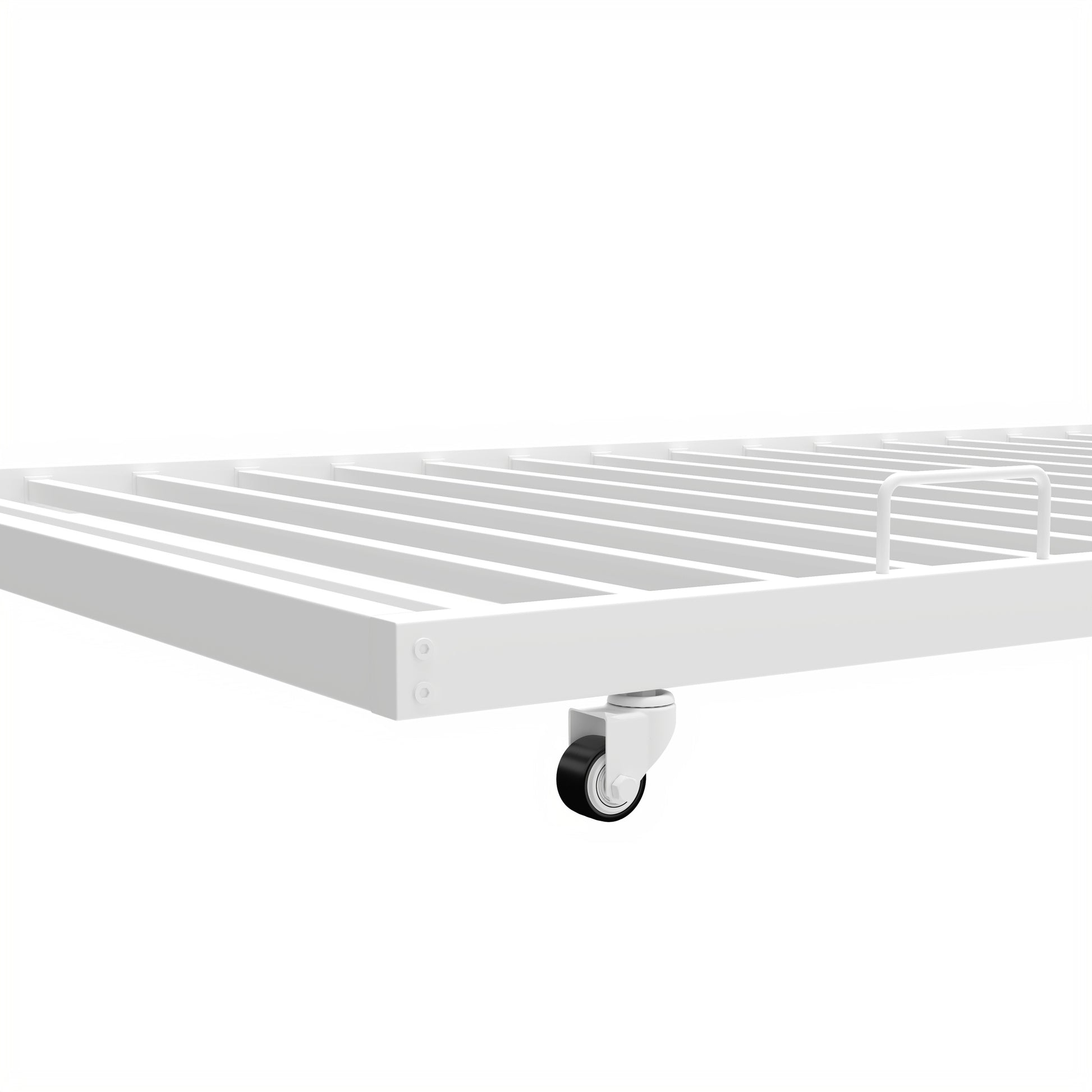 Heavy Duty Sturdy Meta Twin Over Twin With Trundle Bunk Bed L Noise Reduced Safety Guardrail No Box Spring Needed,White Box Spring Not Required Twin White Metal