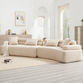 Unique Modeling Design,Upholstered Indoor Furniture,Foam Filled Sleeper Sofa Bed For Living Room,Bedroom,3 Colors Khaki Primary Living Space Modern Foam Polyester 4 Seat