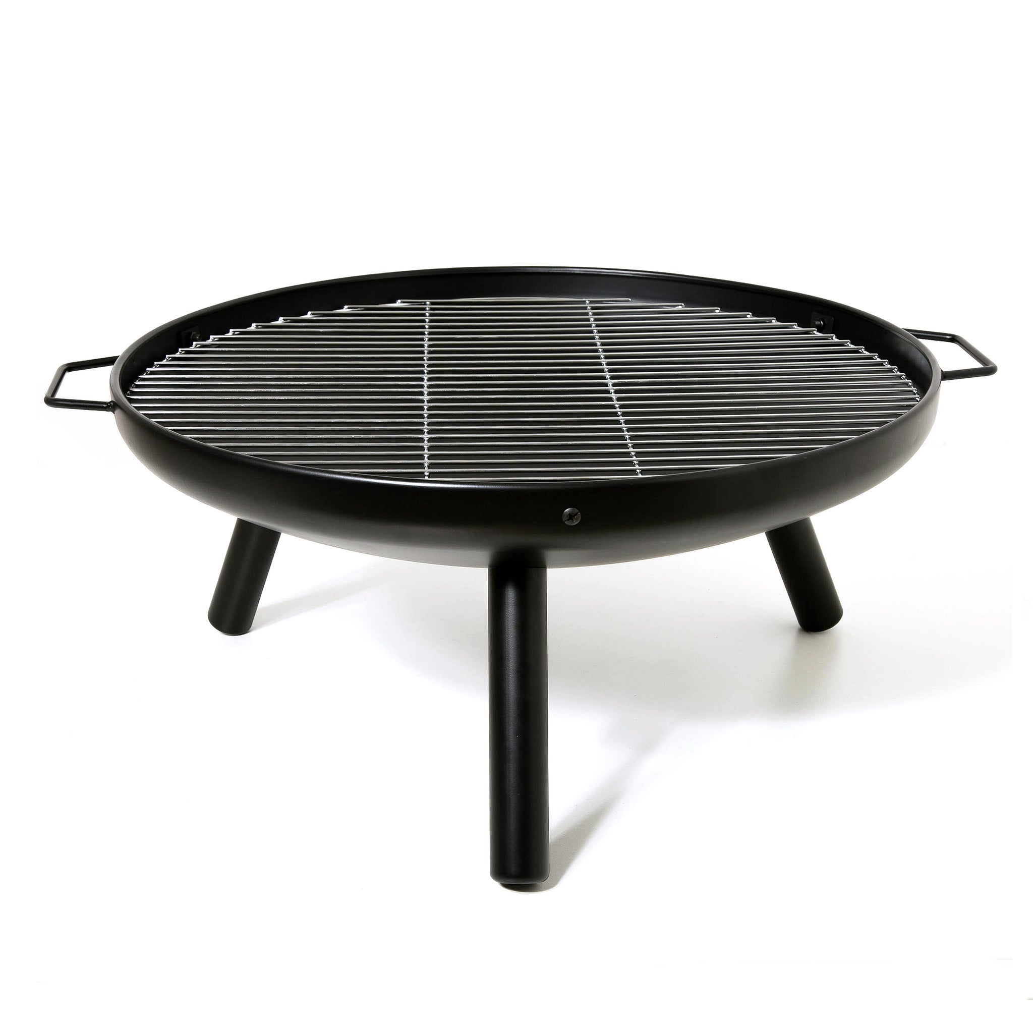 23 Inch Outdoor Fire Pit, Durable Wood Burning Fireplace Bowl With Grill Rack For Patio Garden, Backyard, Porchcamping, Bbq, Picnic Bonfire Black Garden & Outdoor Steel