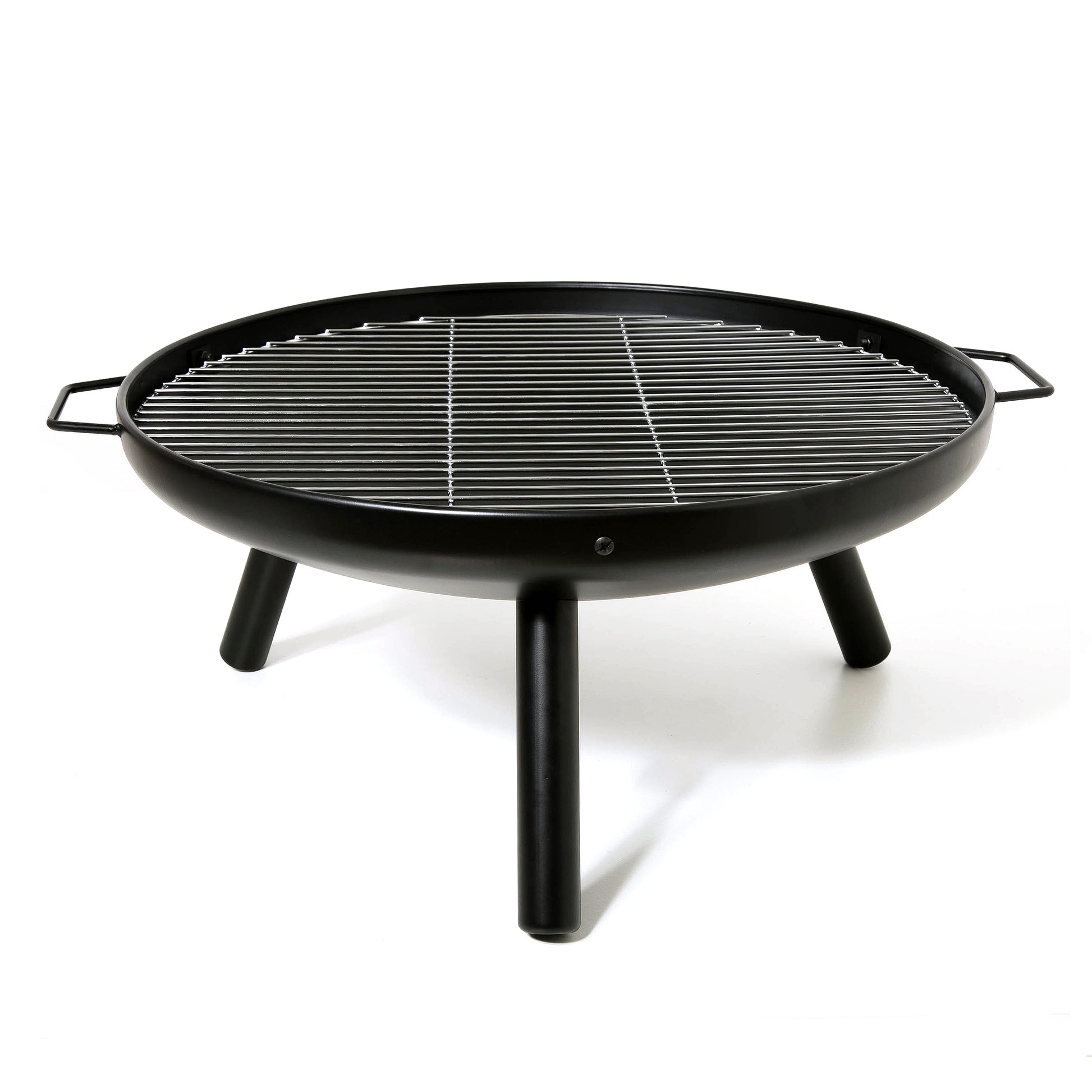 23 Inch Outdoor Fire Pit, Durable Wood Burning Fireplace Bowl With Grill Rack For Patio Garden, Backyard, Porchcamping, Bbq, Picnic Bonfire Black Garden & Outdoor Steel