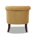 Katherine Tufted Accent Chair, Gold Velvet Yellow Foam Velvet