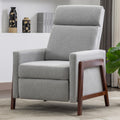 Wood Framed Upholstered Recliner Chair Adjustable Home Theater Seating With Thick Seat Cushion And Backrest Modern Living Room Recliners, Gray Old Sku:Pp289527Aae Gray Linen