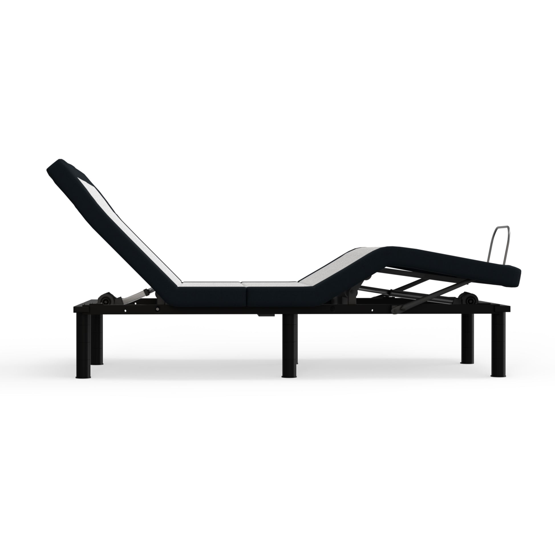 Model T2 Adjustable Base Full: Pillow Tilt, Massage, Usb Ports Full White Charcoal Metal