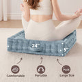Poly Chenille Square Floor Pillow Cushion 24X24