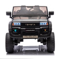 24V Two Seater Kids Ride On Car W Parents Remote Control, Licensed Toyota Lc250,2Wd,110W Motors,With Shovel,Three Point Seat Belt,Slow Start,Speed Adjustment,Bluetooth,Music For Kids Aged 3 . Black 100 149 Lbs Polypropylene