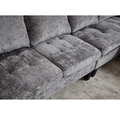 Arrived 5 Seat Modular Sofa,With Storage Ottoman, Convertible Sectional Sofa, L Shaped Couchreversible Chaise ,Riveted Sofa,Chenille, Gray Gray Polyester Wood Primary Living Space Medium Soft Cushion Back Modern Square Arms Foam Metal & Wood 5 Seat