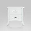 Babb White Finish Accent Table White Mdf,Synthetic Wood