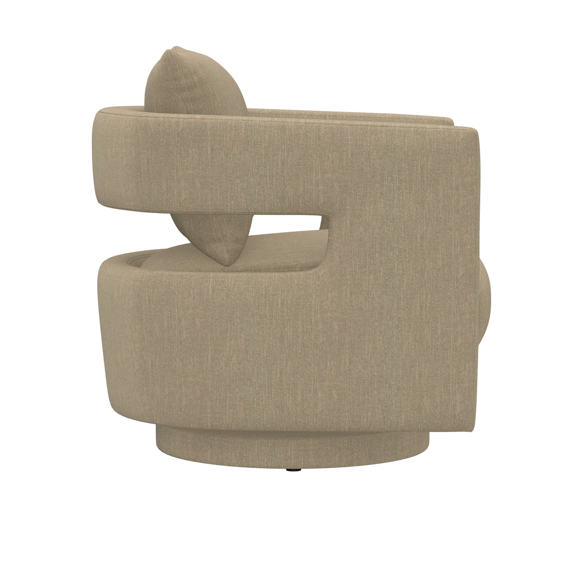 Supe Tan Swivel Chair Tan Foam Engineered Wood