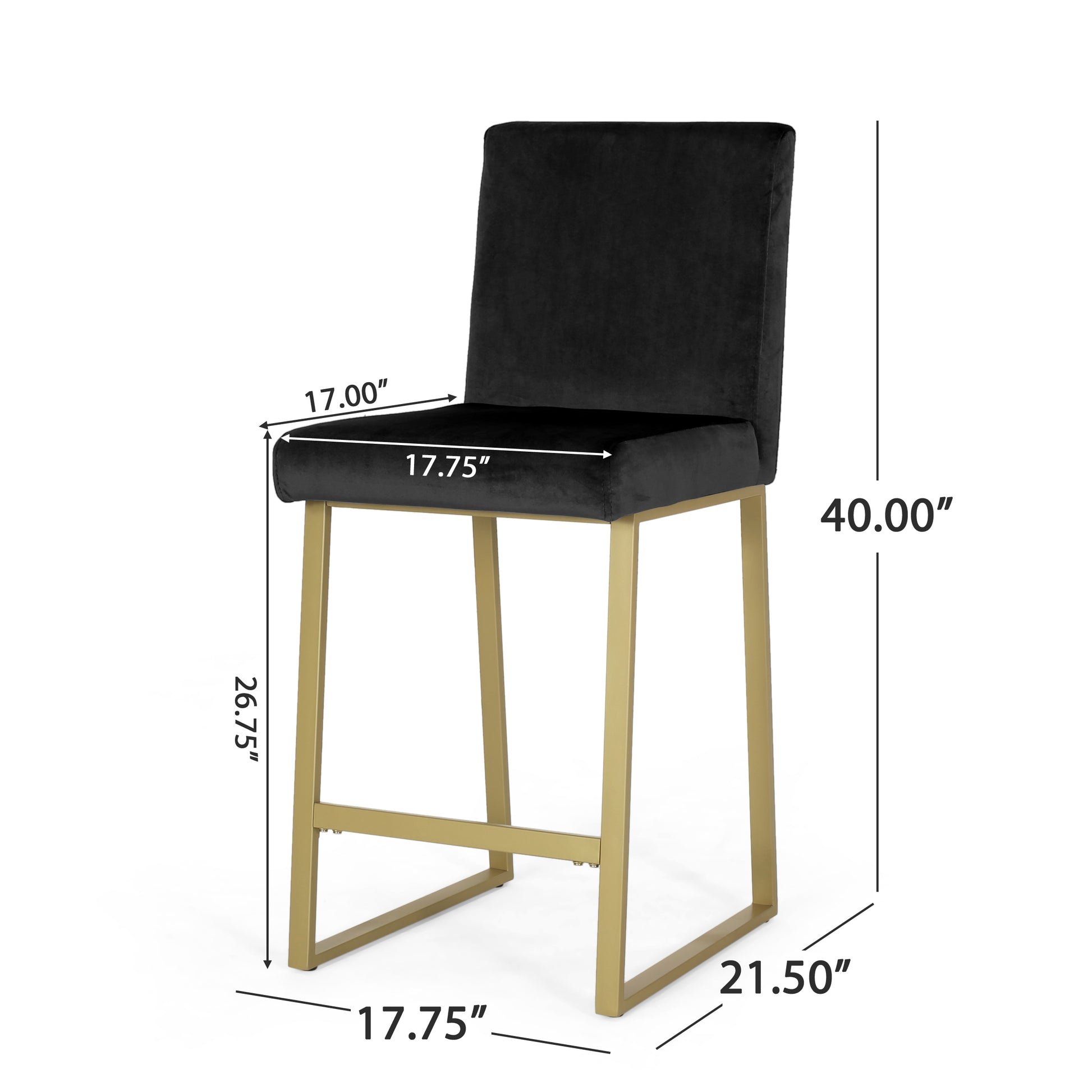 Barstool Black Velvet