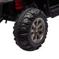 24V Ride On Truck 2 Seater Ride On Utv With 2X200W Motor Ride On Dump Truck With Dump Bed Shovel Ride On Car With Remote Control Electric Vehicle With Non Slip Tyre For Boys Girls Black Plastic