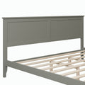 Modern Gray Solid Wood King Platform Bed Old Sku:Wf283526Aae King Gray Solid Wood
