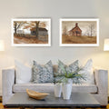 2 Piece Vignette Back To School, Old Country Road White Framed Wall Art For Living Room, Bedroom Wall Art Print For Home Decor By Billy Jacobs Multicolor Wood Paper