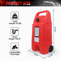 15 Gallon 57 L Gas Caddy With Wheels, Fuel Transfer Tank Gasoline Diesel Can,Fuel Storage Tank For Automobiles Atv Car Mowers Tractors Boat Motorcycle Red Red Hdpe
