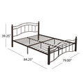 King Size Metal Bed Frame, Under Bed Storage Space, No Box Spring Needed, Durable Use, Copper King Copper Iron