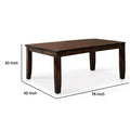 Dickinson I Transitional Style Dining Table, Dark Cherry Finish Dark Brown Wood