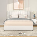 Same As B083P156197 Anda Patented 2 Drawers Storage Bed Queen Size Ivory Boucle Upholstered Platform Bed, Tufted Headboard, Wooden Slat Mattress Support, No Box Spring Needed Box Spring Not Required Queen Ivory Metal Bedroom