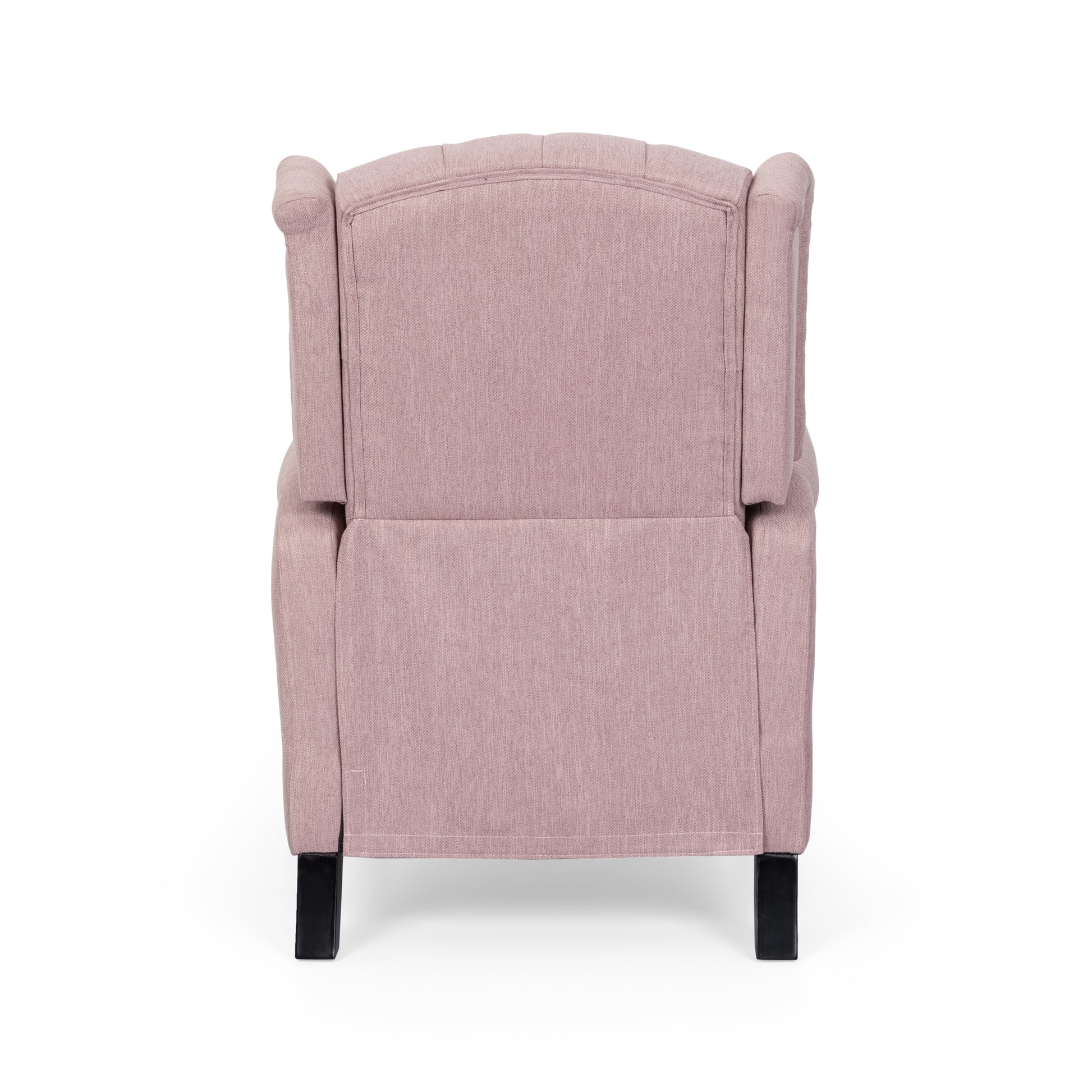 28" Wide Manual Wing Chair Recliner Light Pink Fabric