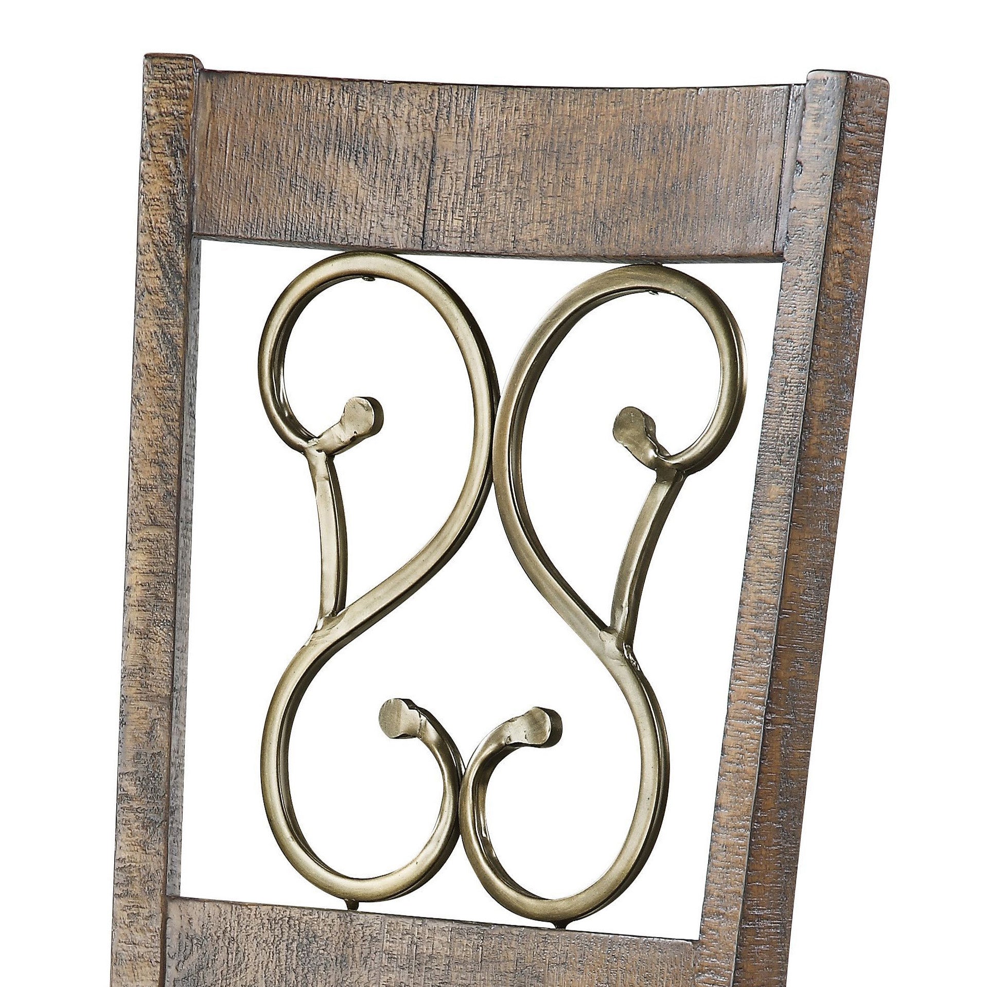 Weathered Cherry And Black Open Back Side Chairs Set Of 2 Natural Black Dining Room Foam Farmhouse Side Chair Rubberwood Open Back Set Of 2 Foam Wood Fabric