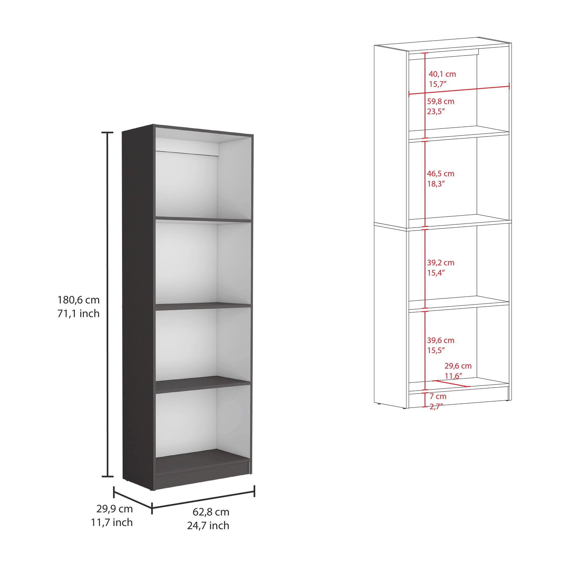 Poole 3 Piece Home Bookcase Set, 67" Wide With 12 Shelves And 2 Door Cabinetliving Room Set Matt Gray White Freestanding 5 Or More Shelves Gray White Matte,Multicolor Office Open Storage Space