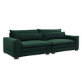 104.72'' Mid Century Sofa Couch Modern Upholstered Couch For Livingroom,Bedroom, Apartment, Home Office Green Green Fabric 4 Seat