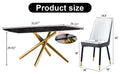 Large Modern Minimalist Rectangular Dining Table With 0.39 