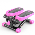 Home Office Exercise 330Lbs Capacity Mini Stepper With Resistance Bands And Lcd Monitor Pink Black Steel