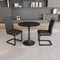 Black Circular Dining Table, 31.5 