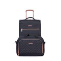 4 Piece Set 16 20 24 28 ,Softshell Suitcase Spinner Wheels Terylene Luggage Sets Carry On Suitcase Luggage Lightweight Durable Suitcase Black Black Polyester