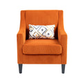 Coolmore Modern Accent Chair,Upholstered Armchair With Scooped Arms For Bedroom,Apartment,Studio,Office,Waiting Room Orange Corduroy Orange Primary Living Space Foam Corduroy