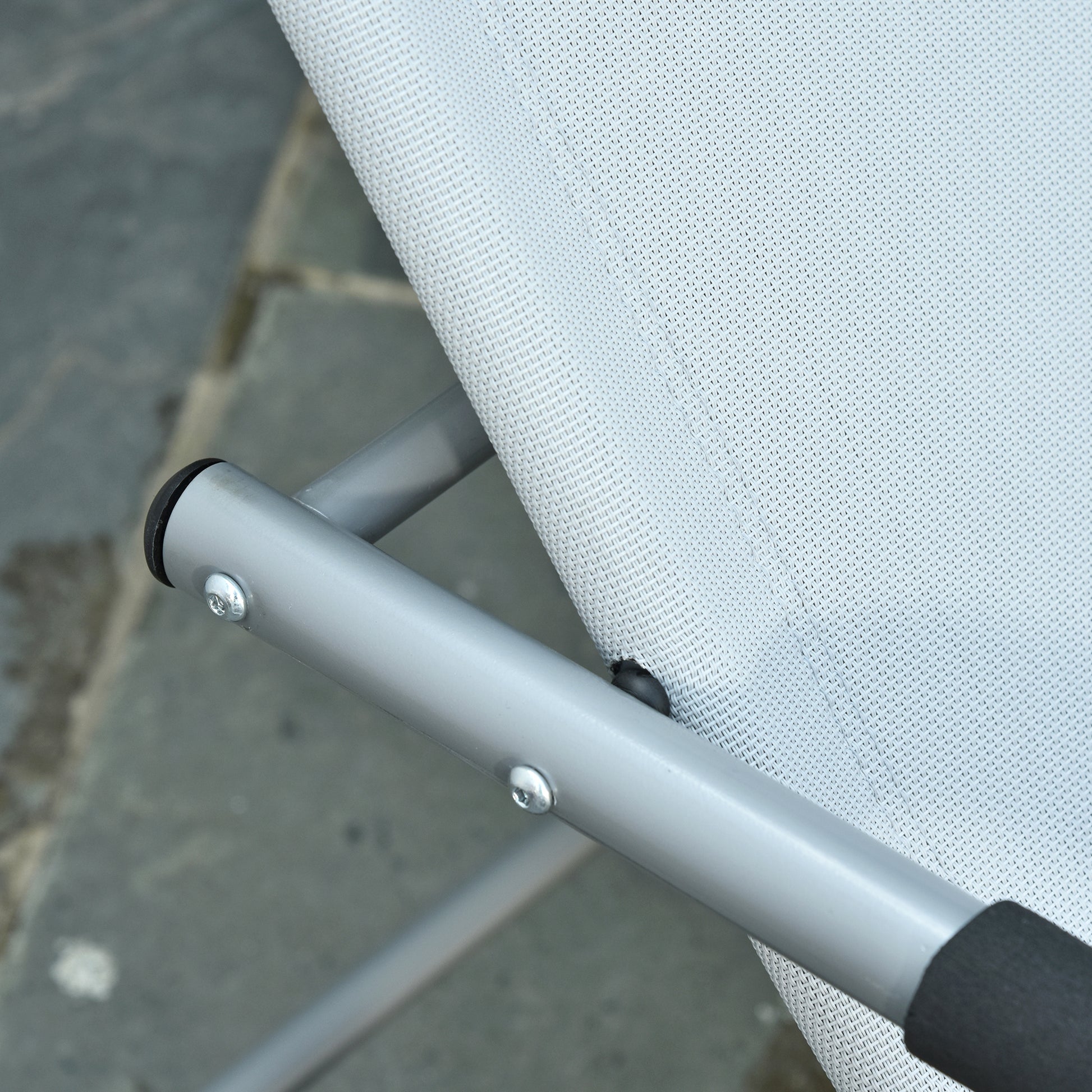 Outsunny Zero Gravity Rocking Chair Outdoor Chaise Lounge Chair Recliner Rocker With Detachable Pillow And Durable Weather Fighting Fabric For Patio, Deck, Pool, Grey Gray Steel