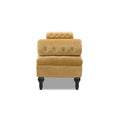 Lewis Bolster Arm Entryway Bench, Gold Velvet Yellow Foam Velvet