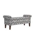 Conrad Storage Ottoman Multi Polyester Floral Traditional Flip Top Rolled Arms Nailhead Trim Polyester