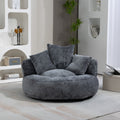 Coolmore Lazy Sofa Durable Comfort Lounger High Back Bean Bag Chair Couch With Three Pillows For Adults And Kids, Indoor & Outdoor, Single Gaming Sofa Chair For Bedroom,Office Gray Chenille Gray Foam Chenille 1 Seat