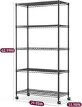 5 Tier Heavy Duty Storage Shelving Unit, 1250 Lbs Loading Capacity, 29.92