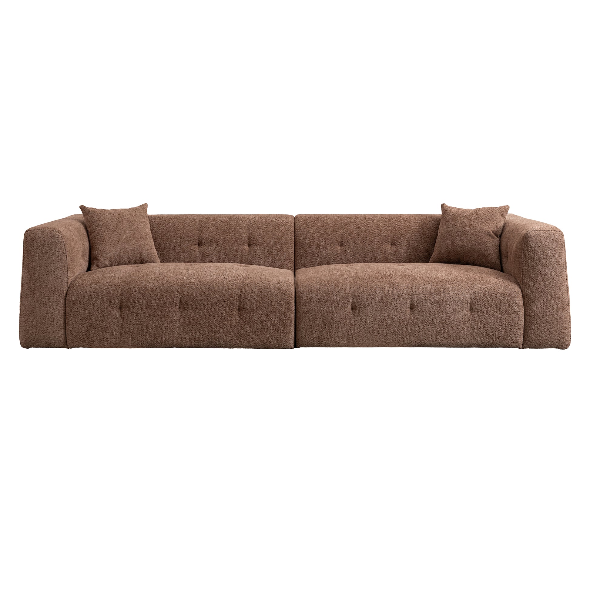 2297 Brown Sofa Brown Fabric 3 Seat