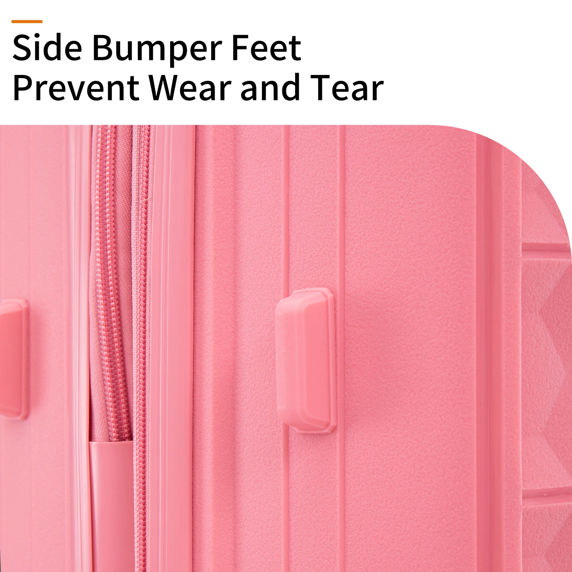 Pp Luggage Sets 3 Piece 20 24 28 , Expandable Carry On Luggage With Tsa Lock Airline Approved, Pp Materials Hard Shell And Lightweight Suitcase With Spinner Wheels Pink Pink Polypropylene