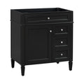 30'' Bathroom Vanity Without Top Sink, Modern Bathroom Storage Cabinet With 2 Drawers And A Tip Out Drawer Not Include Basin Black Bathroom Solid Wood Mdf