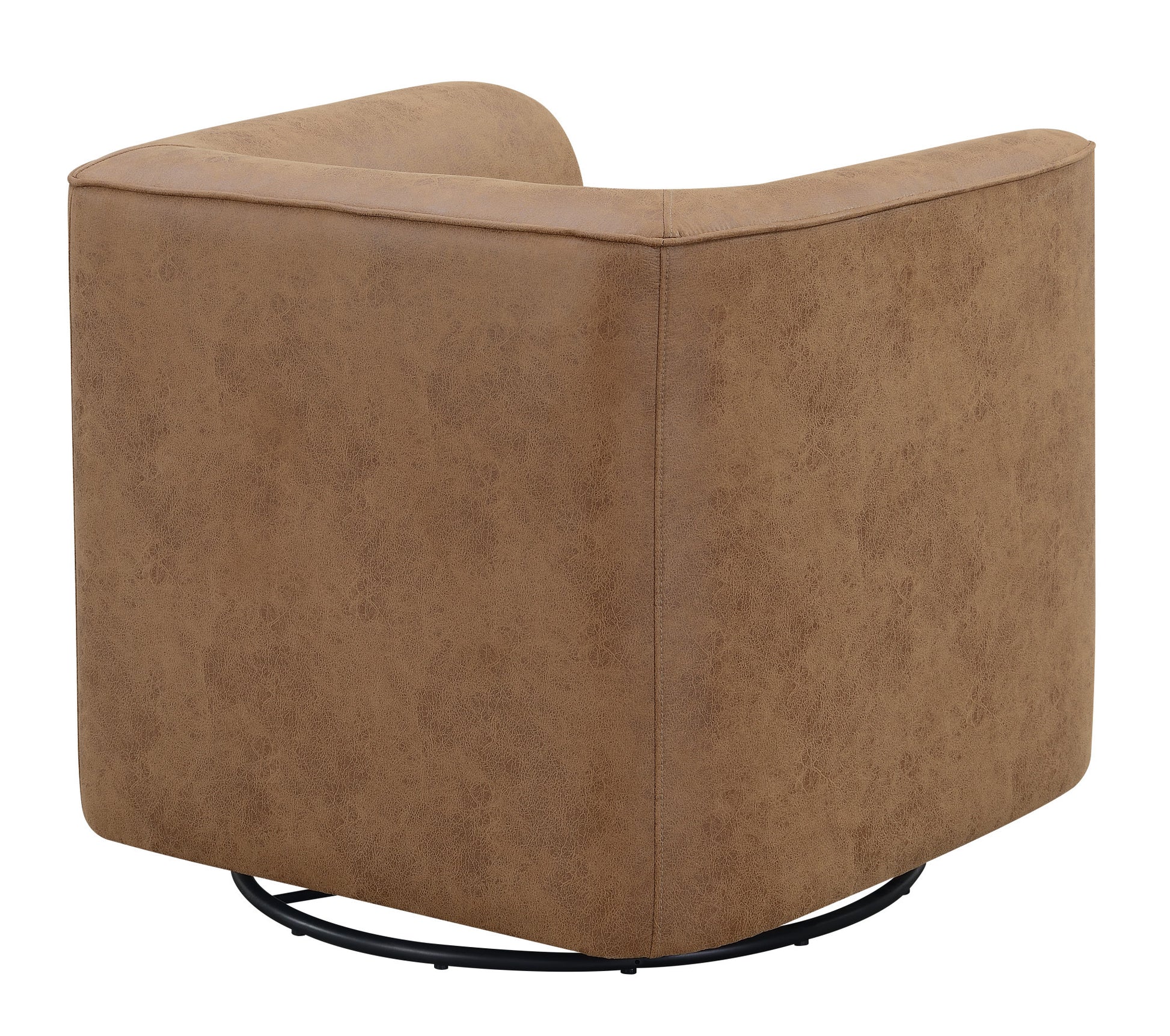Brella Brown Swivel Accent Chair Brown Foam Engineered Wood