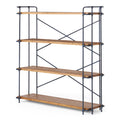 Yorktown 4 Shelf Bookcase Natural Metal & Wood