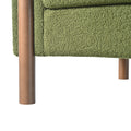 Oversized Accent Chair, Upholstered Living Room Chairs Single Sofa Chair With Walnut Legs, Curved Handrail, Green Green Teddy