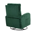Jiada Upholstered Swivel Glider.Flannel Fabric.Rocking Chair For Nursery In Dark Green.Modern Style One Left Bag Dark Green Primary Living Space Foam Fabric Metal