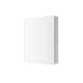 24'' W X 30'' H Bathroom Mirror Medicine Cabinet Wooden Door Medicine Cabinets For Bathroom, Wall Mounted Recessed Or Surface, Bathroom Mirror With Storage, Left Opening Door White Engineered Wood