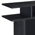 Black 2 Shelf Sofa Table Black Primary Living Space Contemporary Shelves Rectangular Wood