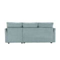 United We Win Furniture, Modular L Shaped Sofa, Modular Long Sofa With Reversible Chaise Lounge, Sofa Bed, Sleeper Sofa, Modular Sofa Combination With Storage Seats. Mint Green Chenille 3 Seat