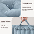 Poly Chenille Square Floor Pillow Cushion 24X24