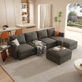 Modern Large Sectional Sofa, U Shape Modular Sectional Couch With Storage Function,123