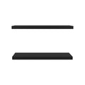 Floating Shelf Dallas, Living Room, Black Black Particle Board Engineered Wood