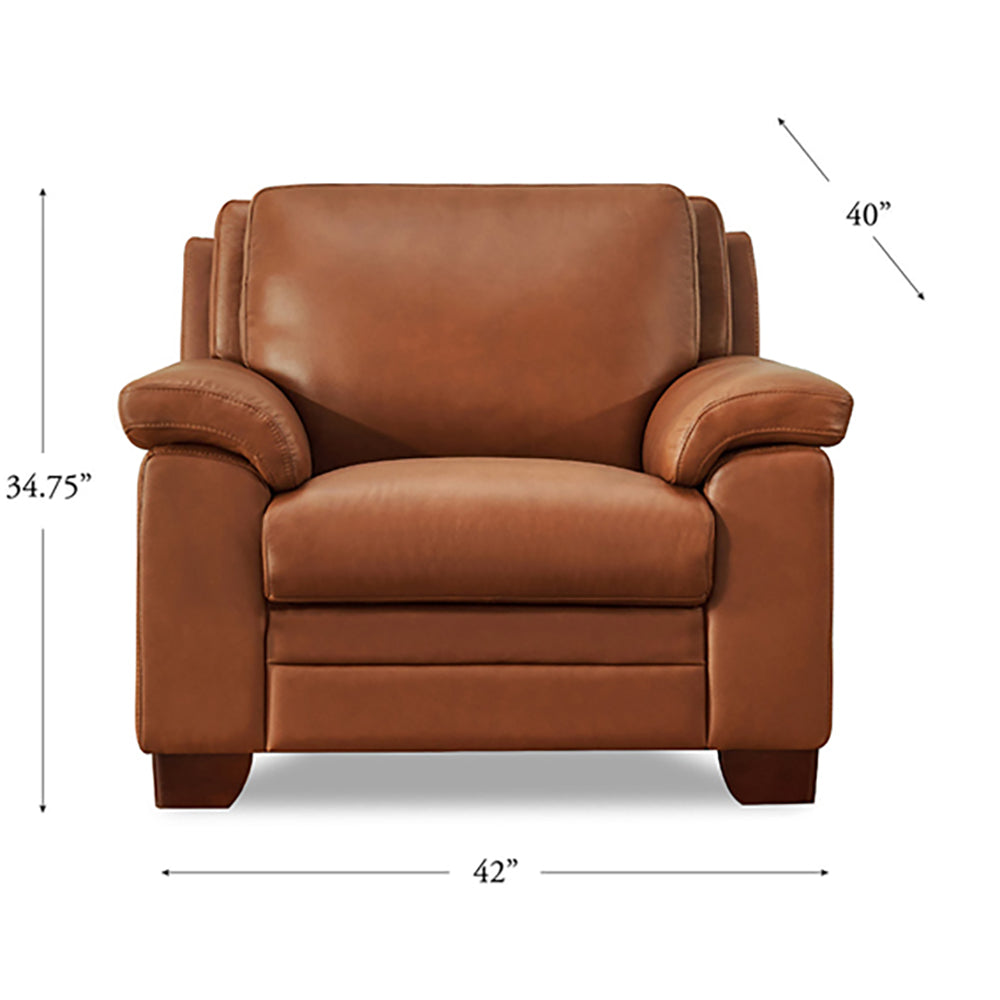 Magnum Leather Chair Brown Memory Foam Genuine Leather