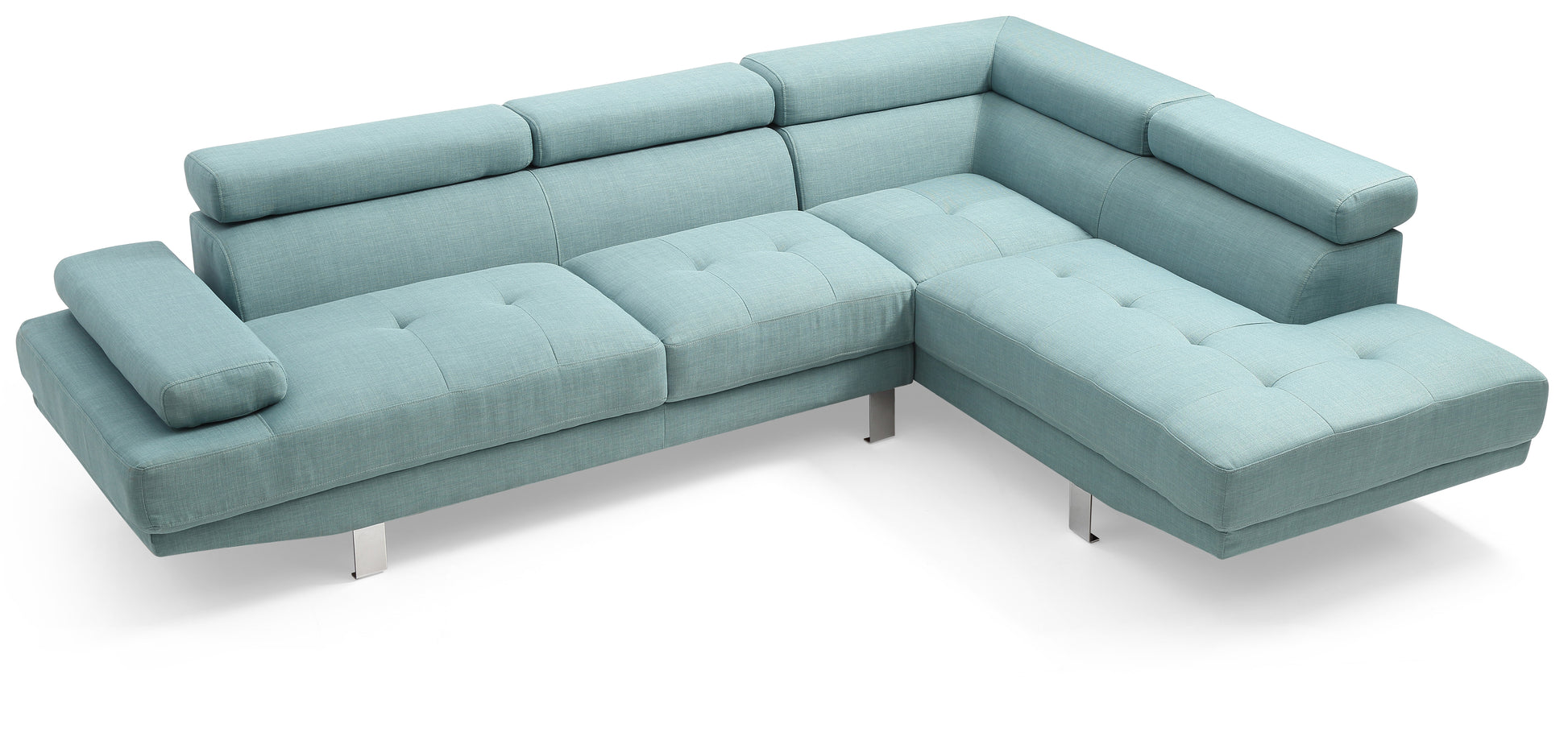 Riveredge G453 Sc Sectional Without Ottoman Teal Teal Foam Fabric 3 Seat